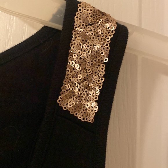 Black and Rose Gold Trimmed Top Lascana NWOT SMALL - Picture 4 of 10